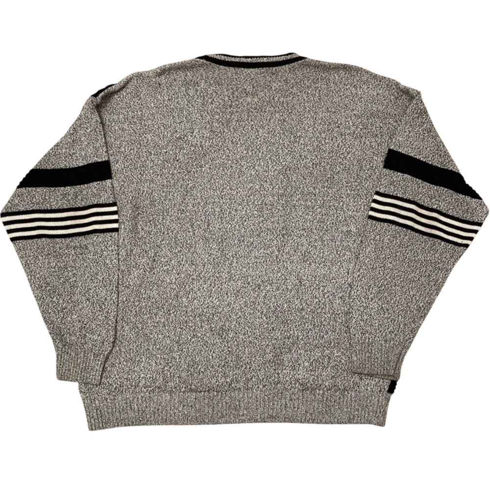 Vintage 80’s Geometric Sweater Rainbow Trippy Retro Grandpa Striped Men’s Large - Picture 4 of 6